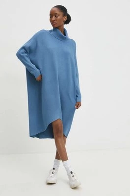 Answear Lab sukienka kolor niebieski mini oversize
