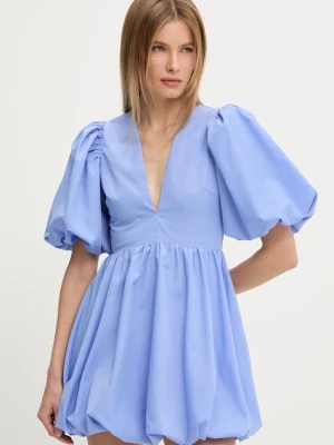 Answear.LAB sukienka kolor niebieski mini rozkloszowana