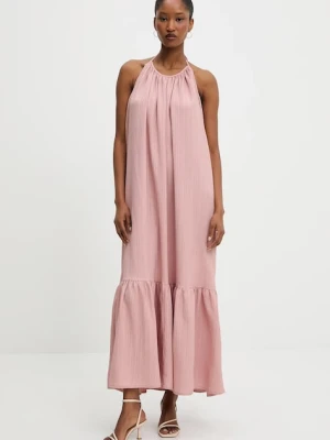 Answear Lab sukienka kolor różowy maxi oversize