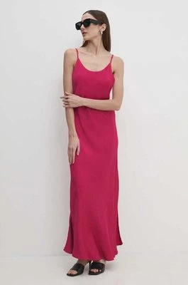 Answear Lab sukienka kolor różowy maxi rozkloszowana