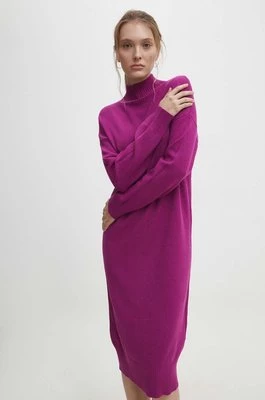Answear Lab sukienka kolor różowy mini oversize