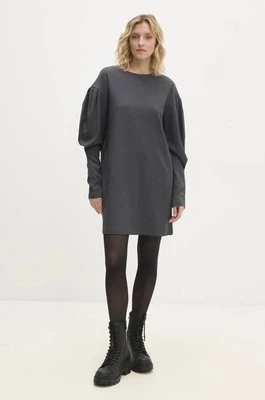 Answear Lab sukienka kolor szary mini oversize