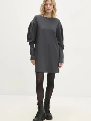 Answear Lab sukienka kolor szary mini oversize