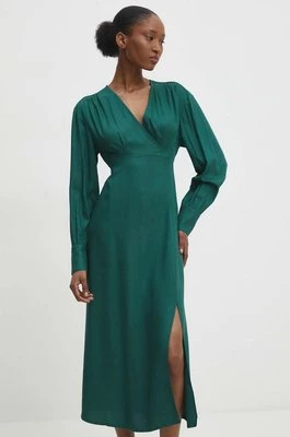 Answear Lab sukienka kolor zielony midi prosta
