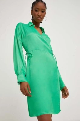 Answear Lab sukienka kolor zielony mini prosta