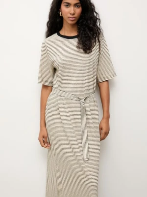 Answear.LAB sukienka letnia z dodatkiem lnu