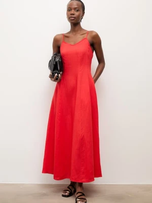 Answear.LAB sukienka letnia z lnem