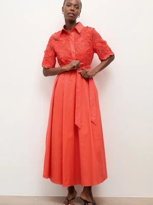 Answear.LAB sukienka rozkloszowana bawełniana