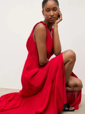 Answear.LAB sukienka rozkloszowana z wiskozy