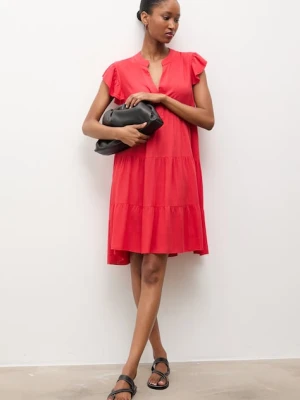 Answear.LAB sukienka z dodatkiem lnu