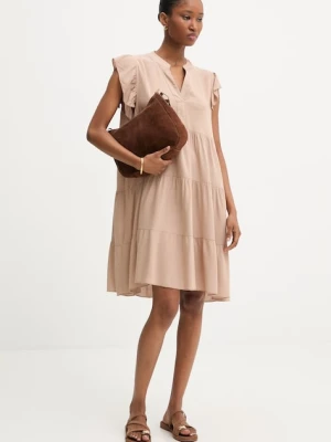 Answear.LAB sukienka z dodatkiem lnu