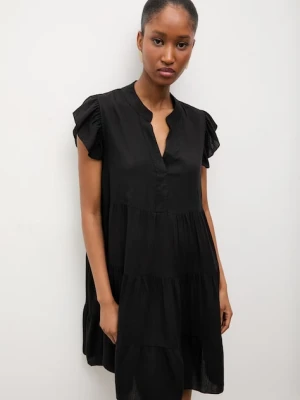 Answear.LAB sukienka z dodatkiem lnu