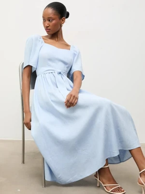 Answear.LAB sukienka z dodatkiem lnu