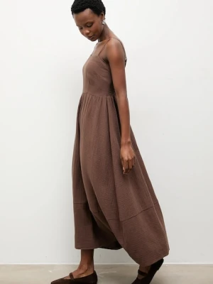 Answear.LAB sukienka z dodatkiem lnu