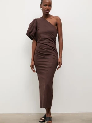 Answear.LAB sukienka z dodatkiem lnu