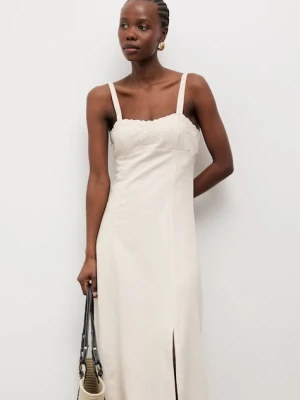 Answear.LAB sukienka z dodatkiem lnu