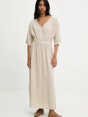 Answear.LAB sukienka z domieszką lnu