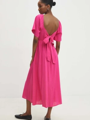 Answear.LAB sukienka z lnem