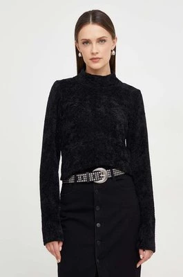 Answear Lab sweter damska kolor czarny lekki z półgolfem