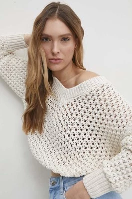 Answear Lab sweter damski kolor beżowy ciepły