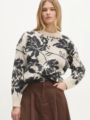 Answear Lab sweter damski kolor beżowy ciepły
