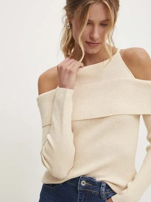 Answear Lab sweter damski kolor beżowy lekki