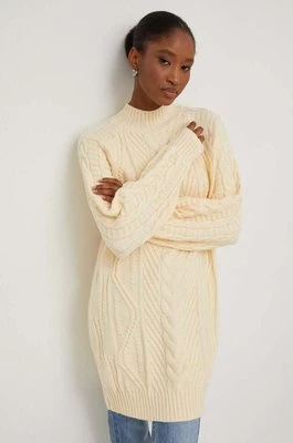 Answear Lab sweter damski kolor beżowy z półgolfem