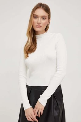 Answear Lab sweter damski kolor biały lekki z półgolfem