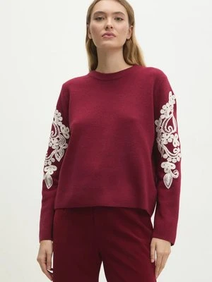 Answear Lab sweter damski kolor bordowy