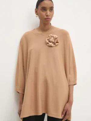 Answear Lab sweter damski kolor brązowy