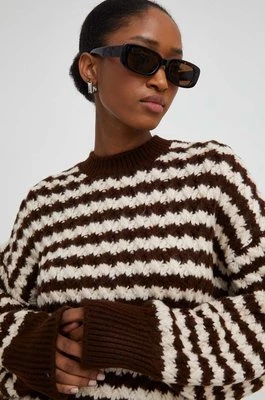 Answear Lab sweter damski kolor brązowy ciepły