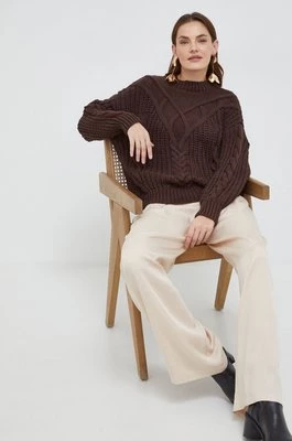 Answear Lab sweter damski kolor brązowy ciepły