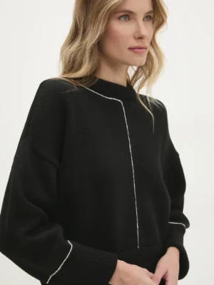 Answear Lab sweter damski kolor czarny ciepły