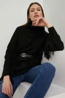 Answear Lab sweter damski kolor czarny ciepły z golfem