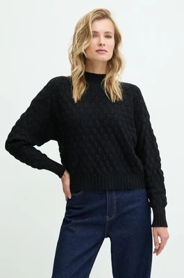 Answear Lab sweter damski kolor czarny lekki z półgolfem