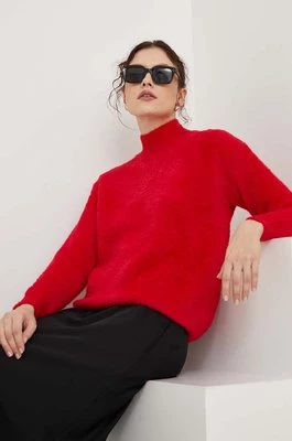 Answear Lab sweter damski kolor czerwony z półgolfem