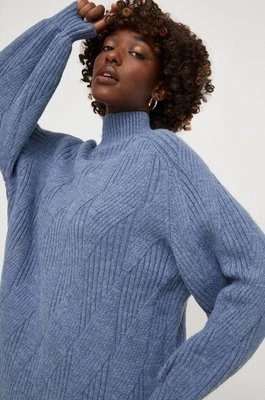 Answear Lab sweter damski kolor niebieski