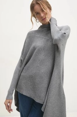 Answear Lab sweter damski kolor szary lekki z półgolfem