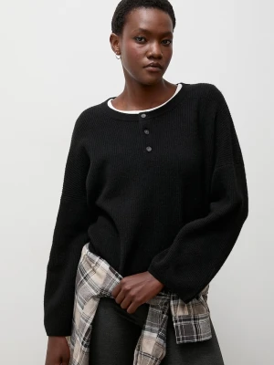 Answear.LAB sweter damski wełniany czarny