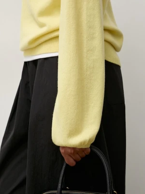 Answear.LAB sweter damski wełniany żółty