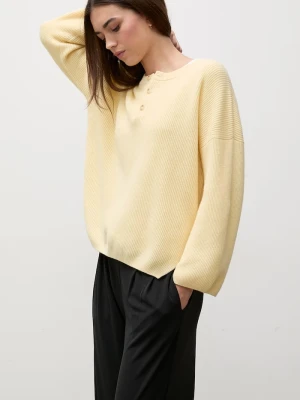Answear.LAB sweter damski wełniany żółty