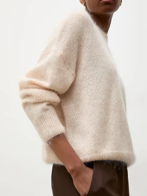 Answear.LAB sweter damski z dodatkiem wełny beżowy