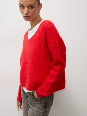 Answear.LAB sweter damski z dodatkiem wełny czerwony