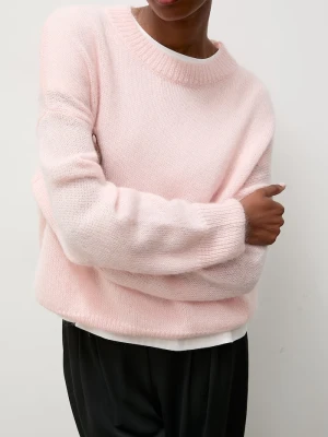 Answear.LAB sweter damski z dodatkiem wełny różowy