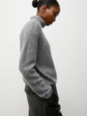 Answear.LAB sweter damski z dodatkiem wełny szary