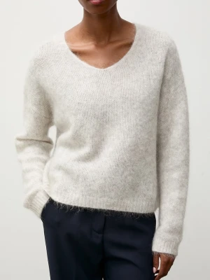 Answear.LAB sweter damski z dodatkiem wełny szary