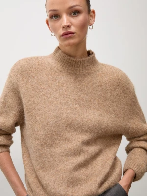 Answear.LAB sweter damski z wełną brązowy