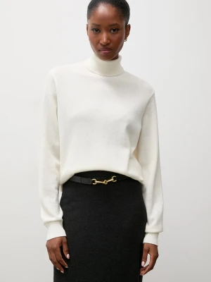 Answear.LAB sweter damski z wełny merino beżowy