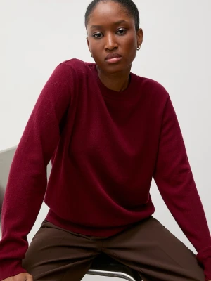 Answear.LAB sweter damski z wełny merino bordowy