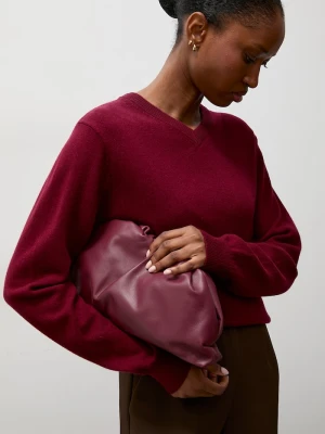 Answear.LAB sweter damski z wełny merino bordowy